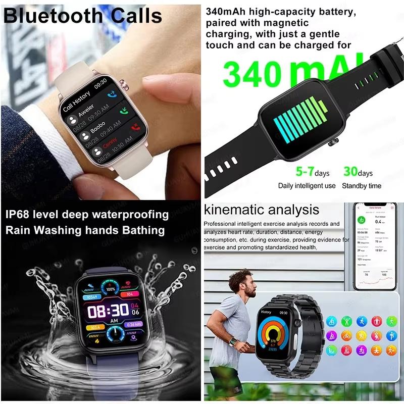 2025 New ECG+PPG Blood Fat Uric Acid Health Smartwatch Men Women Heart Rate Blood Pressure Bluetooth Call Smart Watch for IOS Android