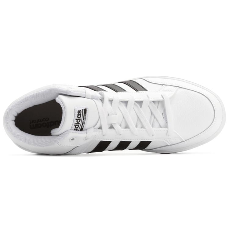 Adidas Cloudfoam All Court Mid Synthetic Leather Fashion Coverage Slip Resistant Lightweight Skateboard Shoes Unisex (Unisex) Skate Shoes