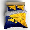 Yellow-blue Crest, Hellas Verona. Bedding Sets Duvet Cover Sets Duvet Covers Pillowcases(1*Duvet Cover 2*Pillowcases Without Duvet Insert)