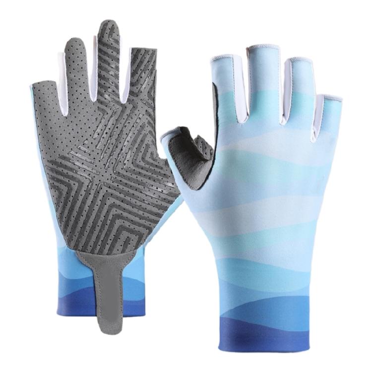 UPF50+ Sun Protections Fishing Gloves Elastic Gloves for Fishing Hiking Cycling Comfortable Angler Gloves for Men Women M