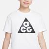 Nike ACG Letter Print Loose Fit Crew Neck Short Sleeve T-Shirt Kids Tops White FD2669-100