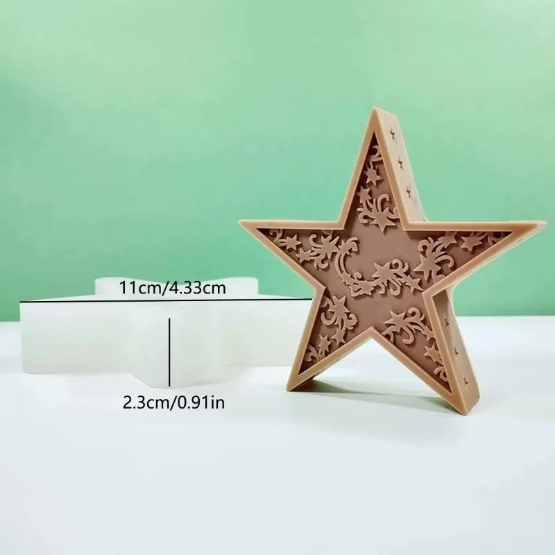 Top Quality Handmade Aroma Candle Resin Silicone Mold Islam Muslim Ramadan Decoration Eid Mubarak Ramadan Moon Star Candle Mold