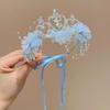 Party Headwear Artificial Flower Crown Sweet Wedding Headband New Floral Hair Hoop  Girls Gift
