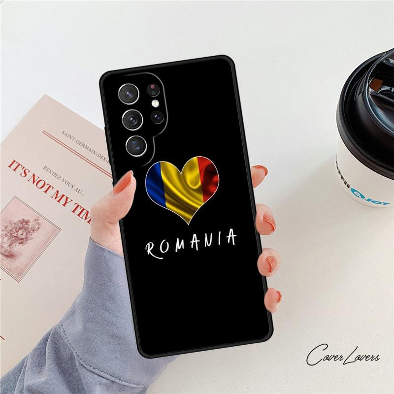 Romania Flag phone case For Samsung Galaxy S24 S25 S23 S22 Ultra Note 10 20 Plus S20 S21 FE Cover
