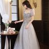 Evening dress dress women's 1011 new light luxury niche wedding dress French princess on the run student graduation season evening dress