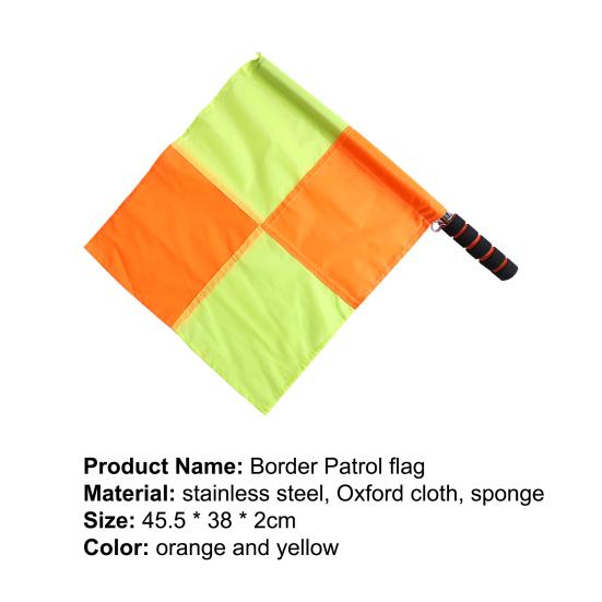 1 Pair Referee Flag Exquisite Easy To Use Stainless Steel Tube Soccer Judge Linesman Flag Football Referee Tool