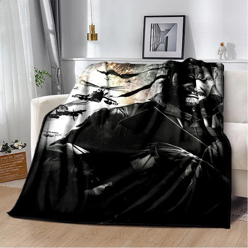 HD Metal Gear Solid Game Gamer Cartoon 3D Blanket,Soft Throw Blanket for Home Bedroom Bed Sofa Picnic Travel Cover Blanket Kids