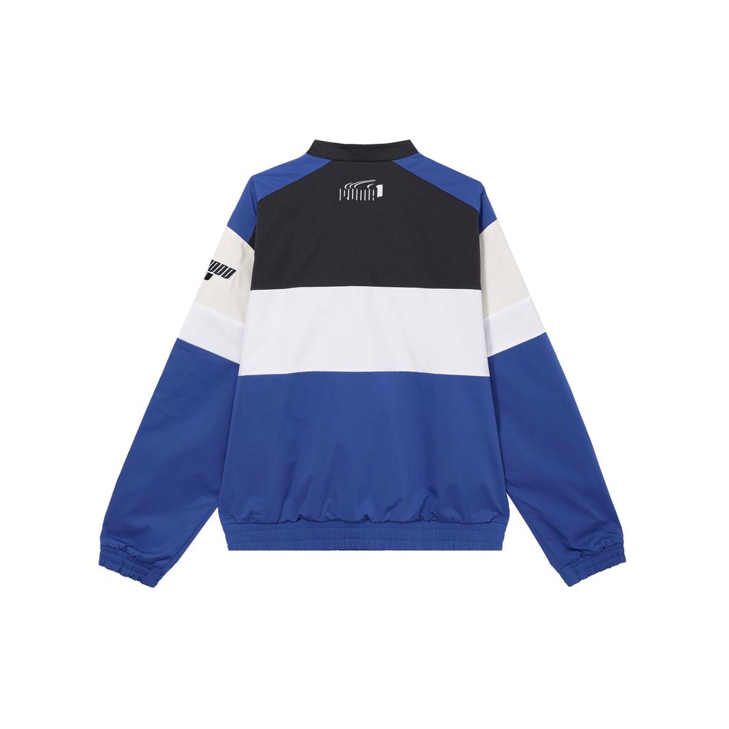 Puma Color Block Design Long Sleeve Retro Sports Stand Collar Jacket Unisex Jacket Blue 625815-17