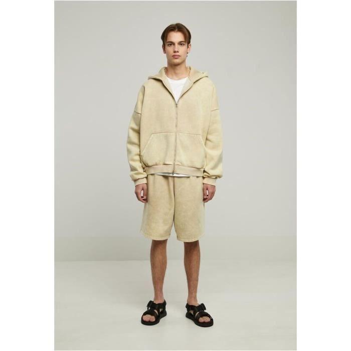 Sweatshirt à capuche zippé Urban Classics 90's Heavy Sand Washed