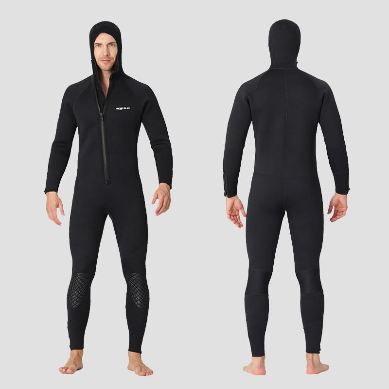 Diving Wetsuit 5mm Fullsuit With Hood Scuba Snorkeling Surfing Swimming Thermal Protection