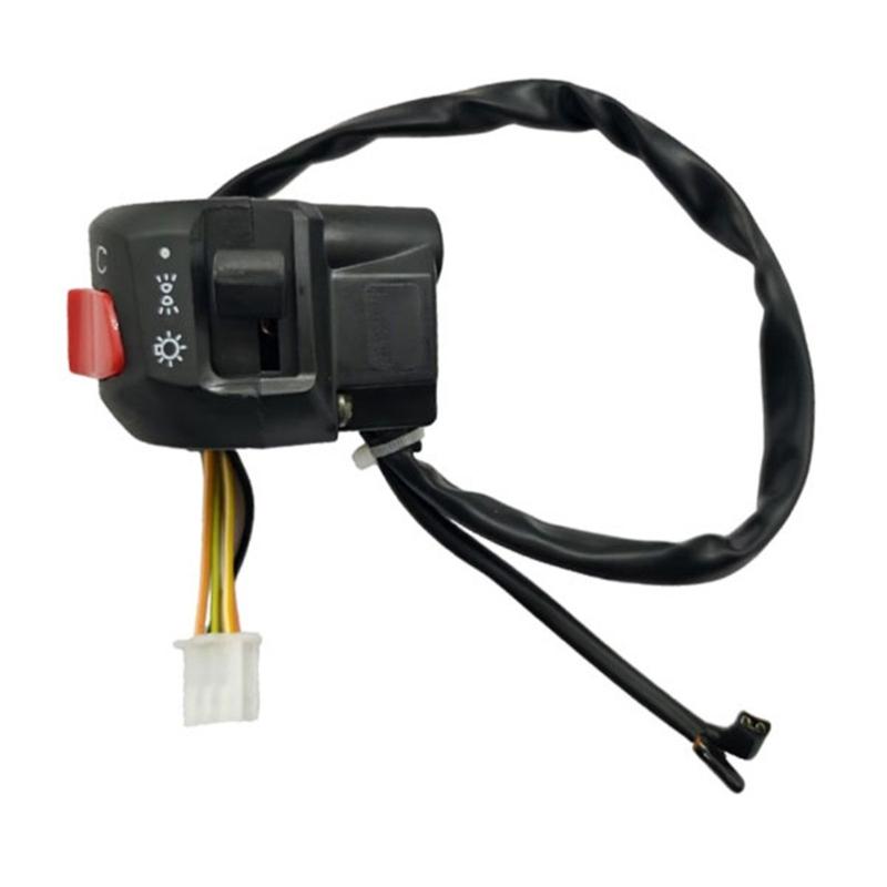 Integrated Motorcycle Handlebar Switch & Headlight set Headlight Assembly for Enhanced Night ridings Safety & Styles