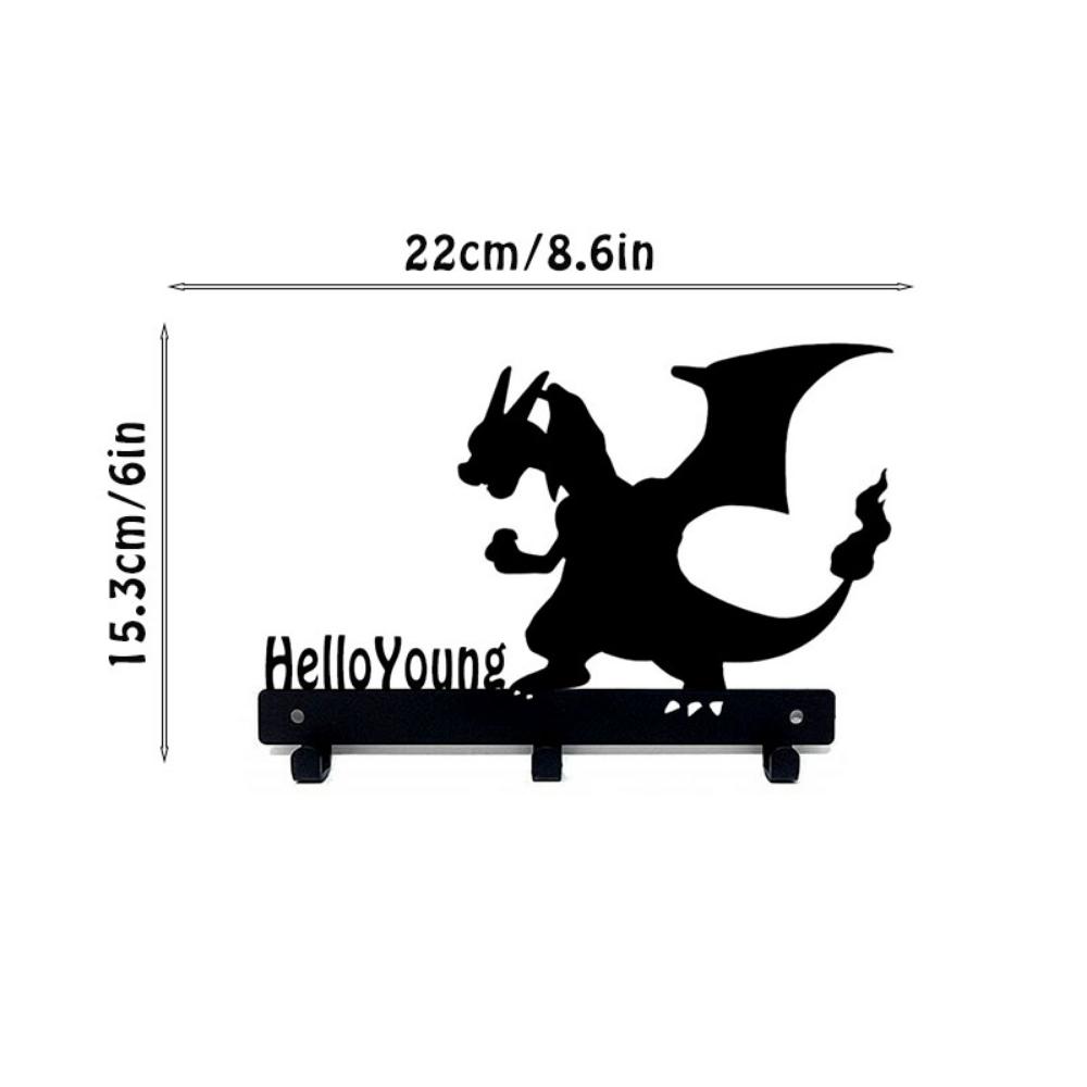 

1 шт. Могучего огненного дракона, тяговый трос, настенный кронштейн для хранения, вешалка для полотенец, вешалка для хранения, вешалка для хранения, железное искусство чёрный