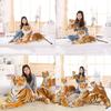 Luxuriöses Tiger Plüschtier Realistische Großkatze Orange Bengale Weiches Stofftier Kissen