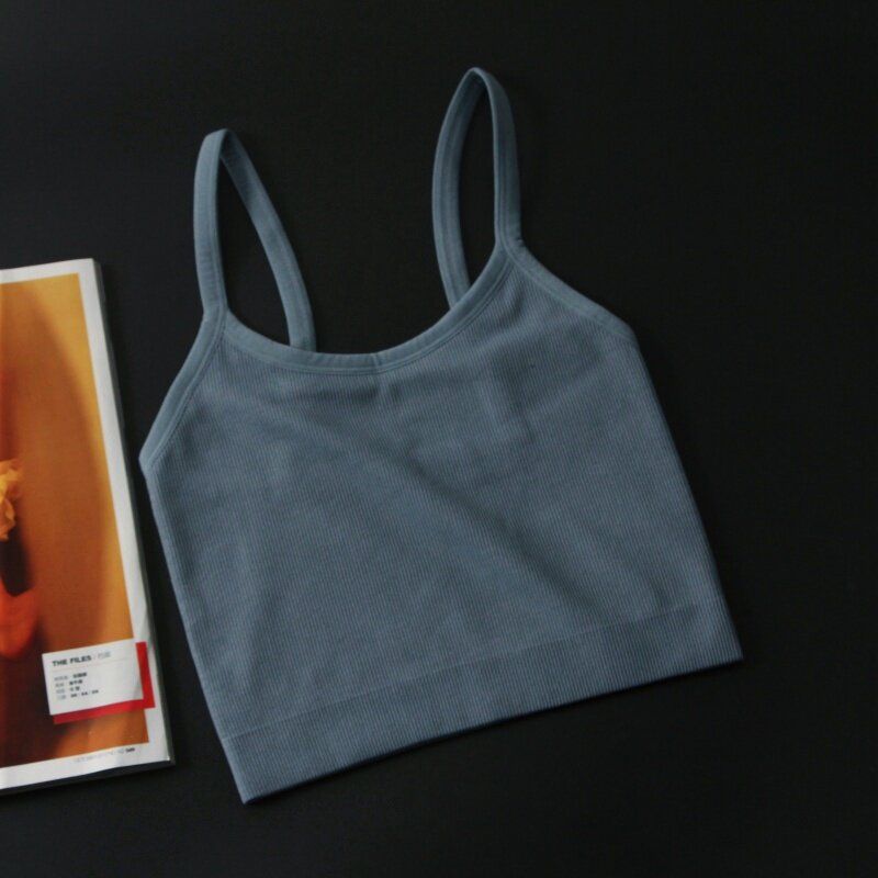European and American Single without Chest Pad Sports Intimates Double-Layer Quick-Drying Parallel Strap Fitness Yoga Vest Breathable Vest
