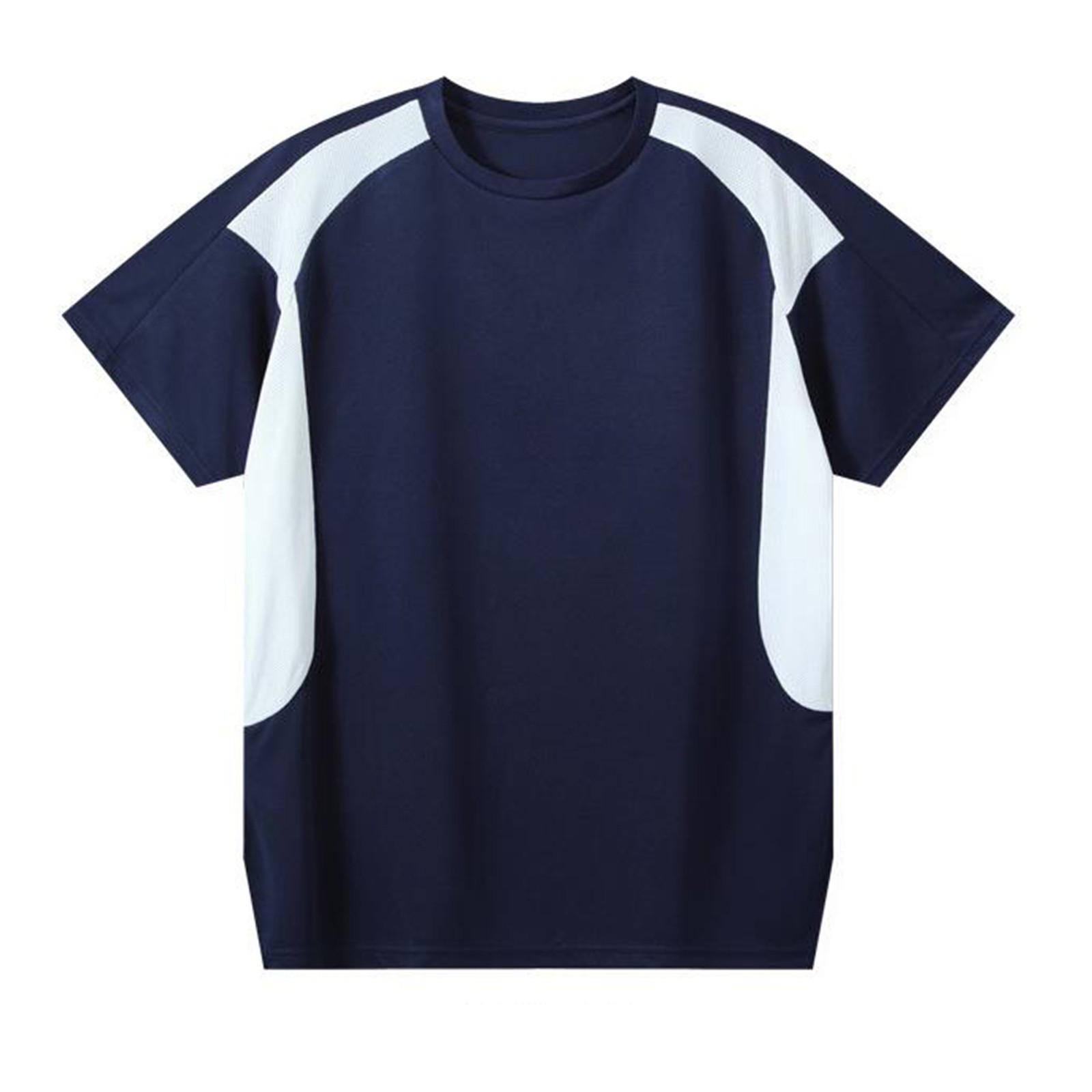 

Унисекс с коротким рукавом для тренировок, фитнеса, бега, дышащая, модная спортивная повседневная футболка с круглым вырезом M