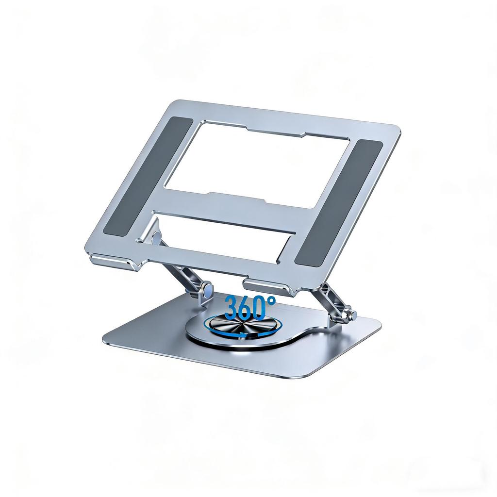 Adjustable Rotating Laptop Stand with Cooling Base