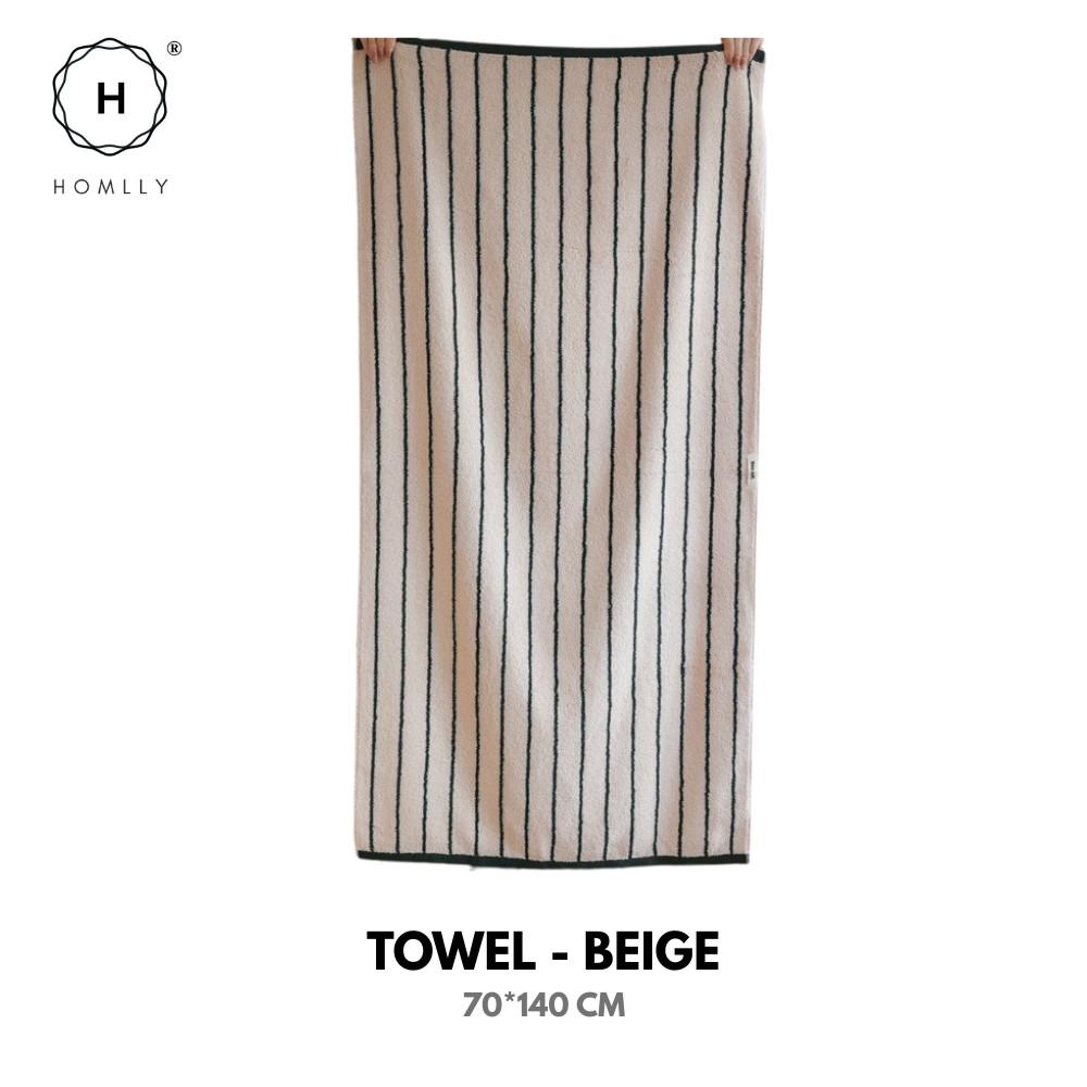 HOMLLY Edo Classic Stripe Face Bath Luxury Pure Cotton Towel