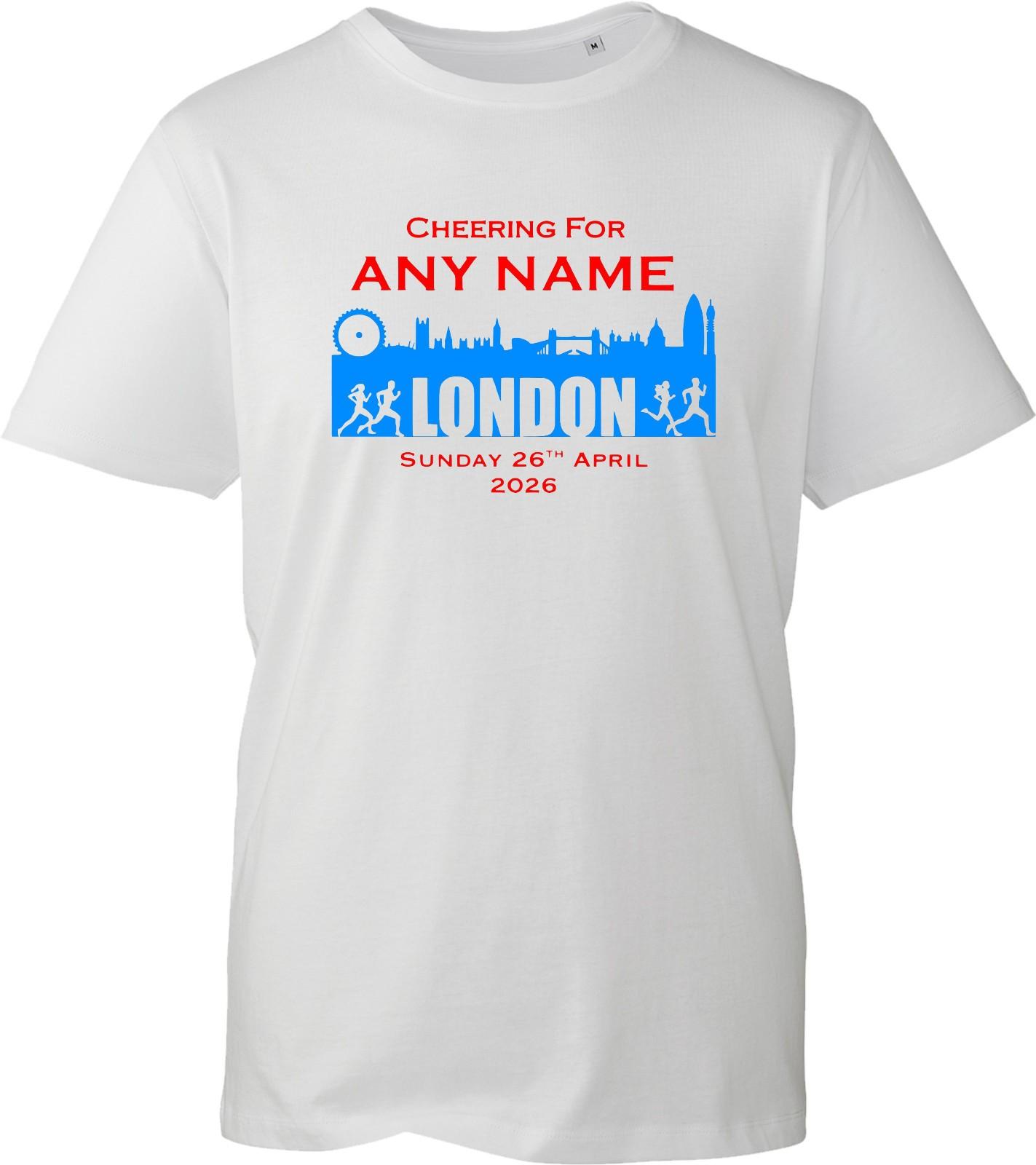 London Marathon 2026 Uk T-Shirt Support Any Name Running Spectator Unisex Tee S