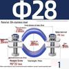 304 Stainless Steel Pipe Clamp: Thickened Clamp for Electric Pole Bracket