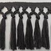 1Yard 11cm Wide Fringe Trim Ribbon Cotton Material Macrame Tassel Ribbon  For Curtain Sewing