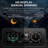 Off-Road Motorcycle Ramp Meter, Vehicle Incline/Pitch Angle GPS Speed Gradient HUD Display Color Digital