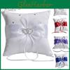 Bridal Wedding 10x10cm Romantic Ring Pillow Double Heart Ribbon Cushion Decor