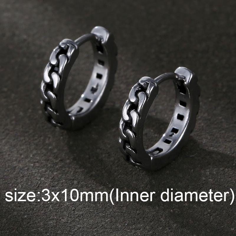 1 Paar Mehrstil Nicht verblassende Kleine Runde Creolen Für Männer Frauen Edelstahl Gotisch Retro Ohrring Ohrbügel Schmuck