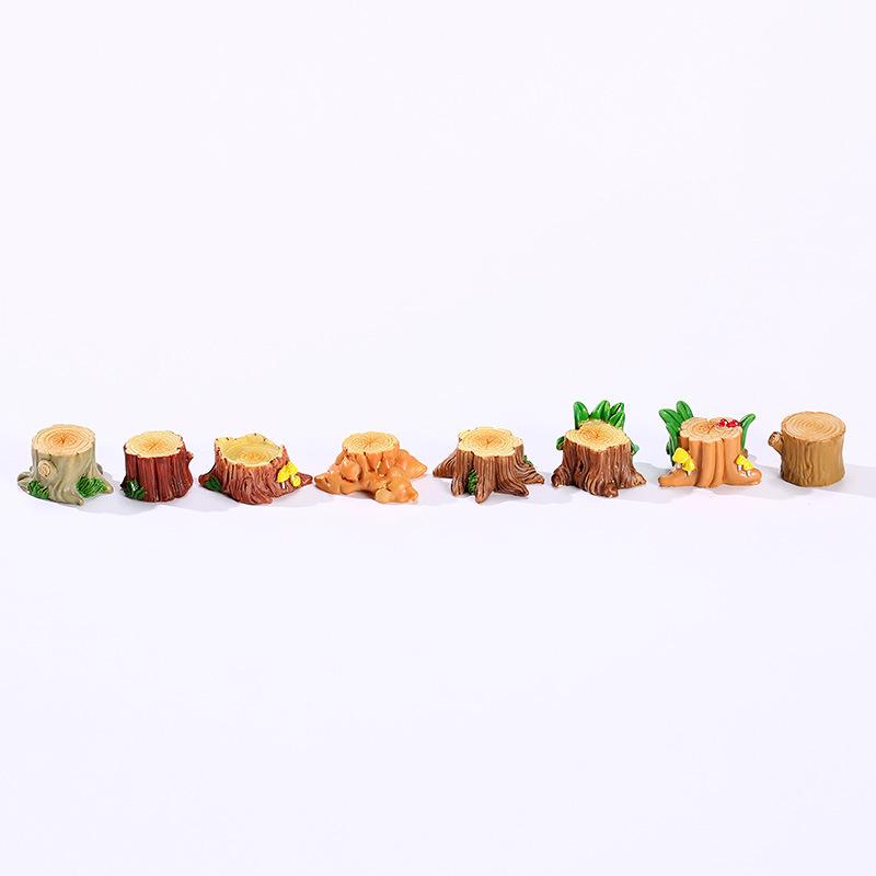 Tree Stump and Stump Micro-landscape Ornaments Succulent Decorations Horticultural Resin Handicrafts