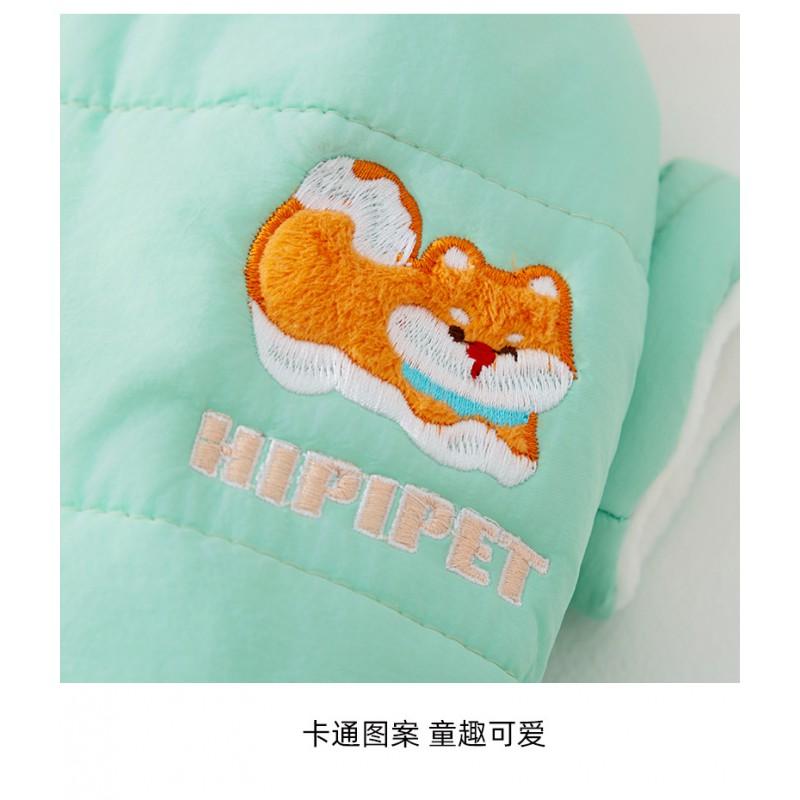 Winter Hooded Removable Warm Cotton Coat Small Medium Dogs Corgi Style Four-Leg Design