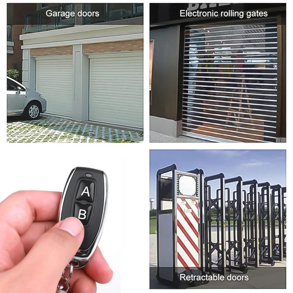 10ST 433MHZ Fjärrkontroll 2-kanals EV1527 Sändare Momentan Läge Självlåsande Switch Relä Interlock Garageport Nyckelring