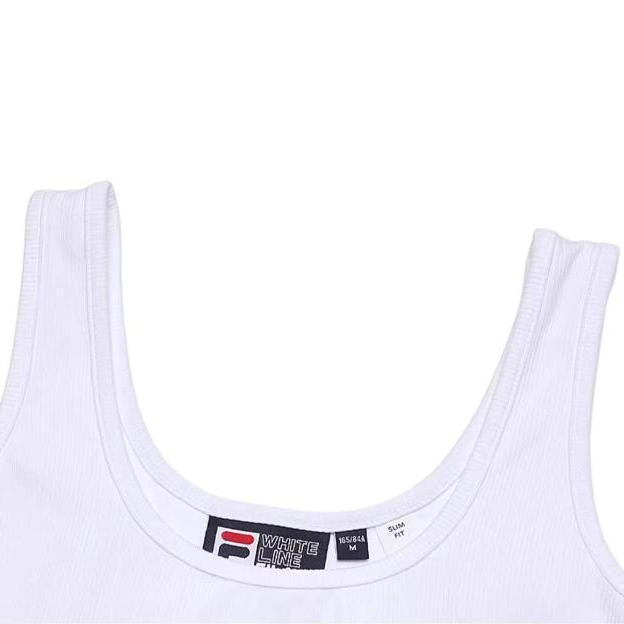 Fila Débardeur en Maille Casual Coupe Ajustée Couleur Unie Femme tops Blanc F51W429103F-WT
