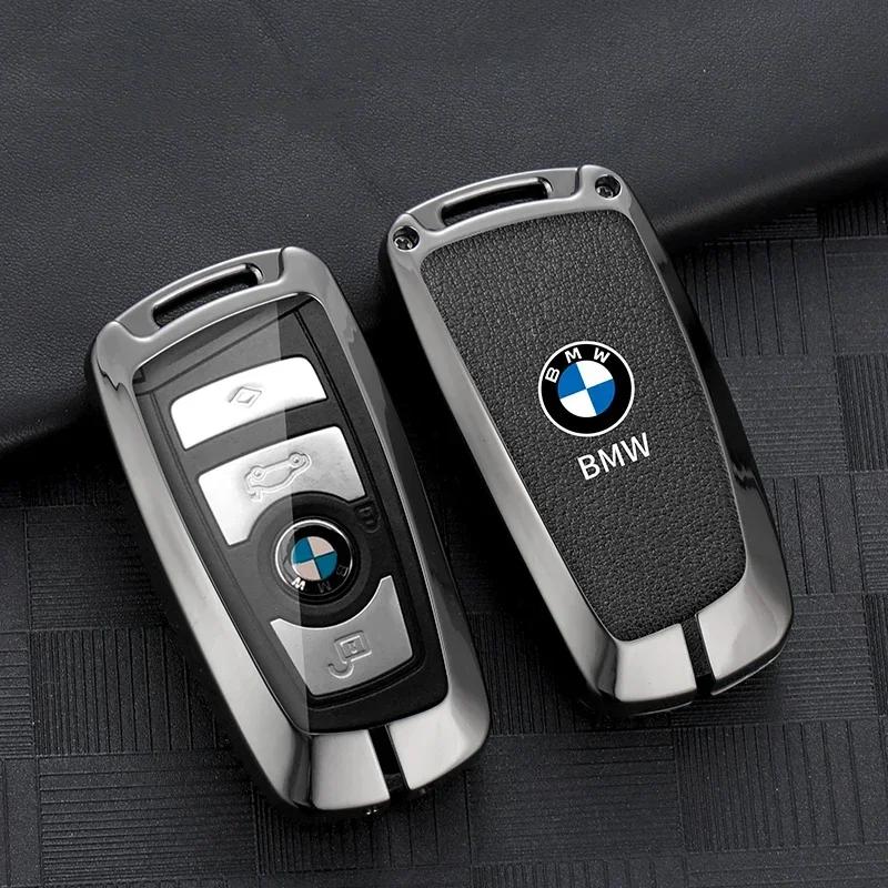 Für BMW Neu 2025 Zinklegierung Leder Auto Schlüsselabdeckung Hülle Schale Schutz Für BMW 1 3 5 7 Serie X1 X3 X4 X5 F10 F15 F16 F20 F30 F