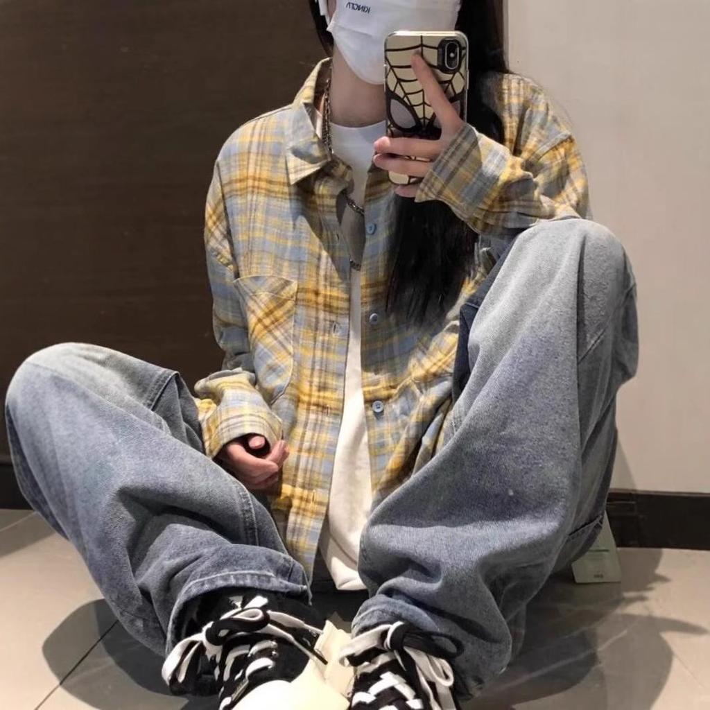 2025 Retro Plaid Men's Loose Oversize Shirt - Spring/Autumn High-End Top