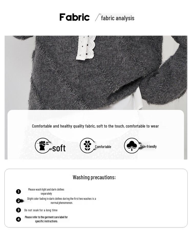 Iveni 2025 Autumn Women's Knitted Round Neck Sweater AEOK655
