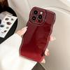 Retro Weinrot Gewellter Rand Stoßstange Handyhülle Für iPhone 17 16 Pro Max 15 13 11 12 14 Air Weiches Silikon Rückseite Hülle