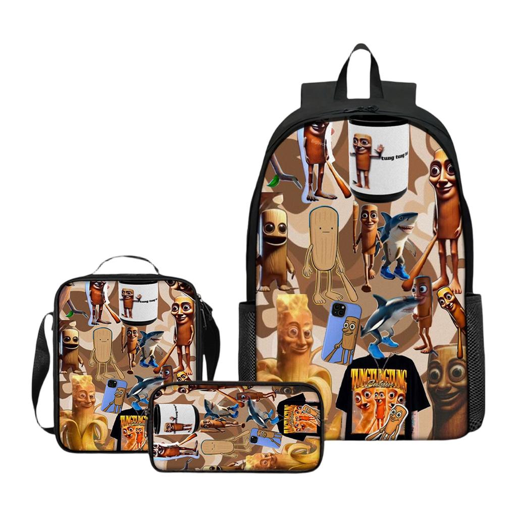 Cartoon Printing Casual Shoulder Bag Junior High School Students Large Capacity Backpacks