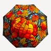 1pc Autumn Leaves Pumpkin Auto Folding Umbrella, Sturdy And Durable Automatic Folding Umbrella with 8 Ribs, Convenient for Outdoor Use125