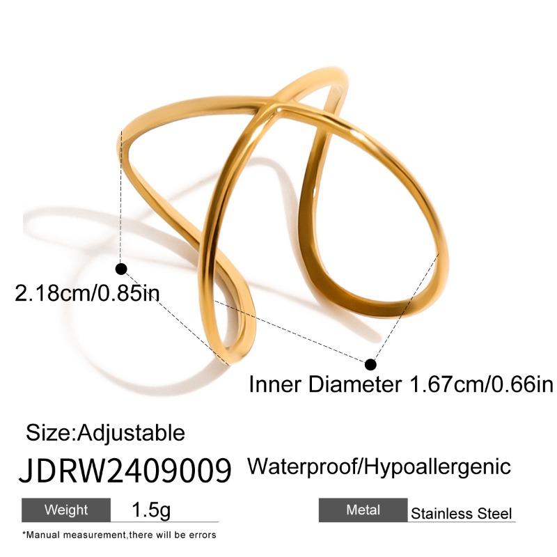 

Unusual Stainless Steel Ring with A Sophisticated and Exclusive Design, A Small Opening Finger Ring, Titanium Steel Hand Accessory. JDRW2409009