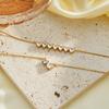 Fine Fashion Jewelry Necklace 18K Gold Plated Stainless Steel Water Drop Heart Shape Zircon Pendant Necklace for Women