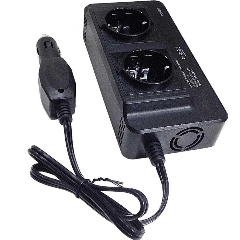 Car Power Inverter With Sturdy Plastic Shell Fast Heat Dissipation User-friendly Power Converter