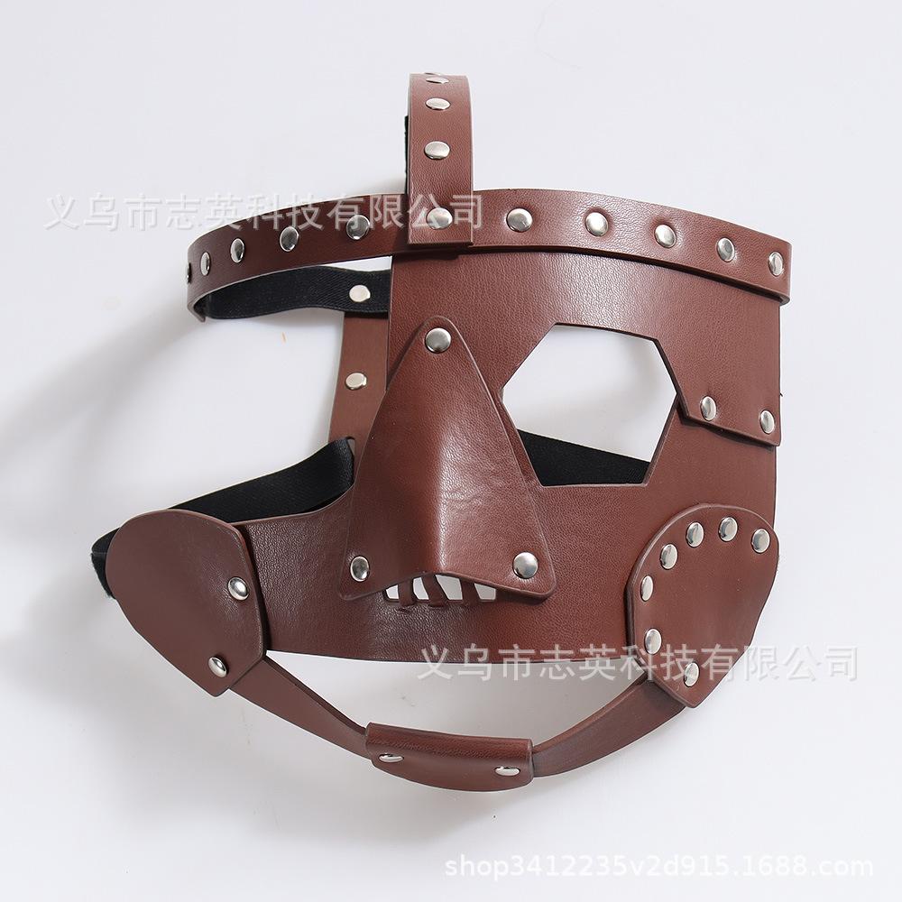 WWE Mick Foley leather mask is adjustable in size Mick Foley Halloween masquerade prop headgear Wrestling enthusiast mask