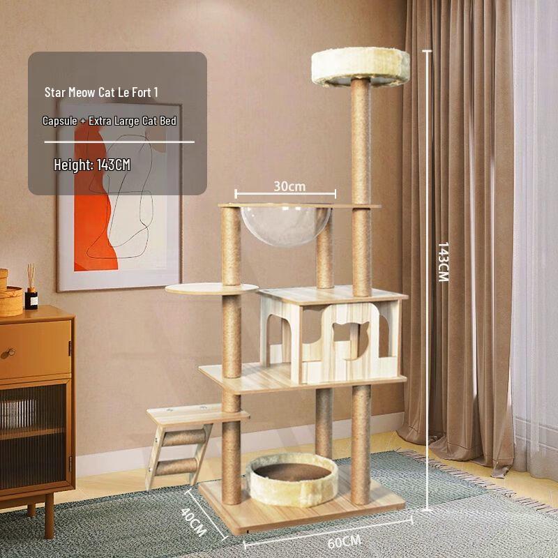 Multi-Level Cat Tree Condo with Scratching Posts