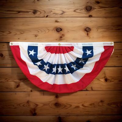 USA Fächerfahne Patriotische Halb-Fächer-Bannenfahne 45x90cm/90x180cm Unabhängigkeitstag Dekoration Vierte Juli Außen Dekoration