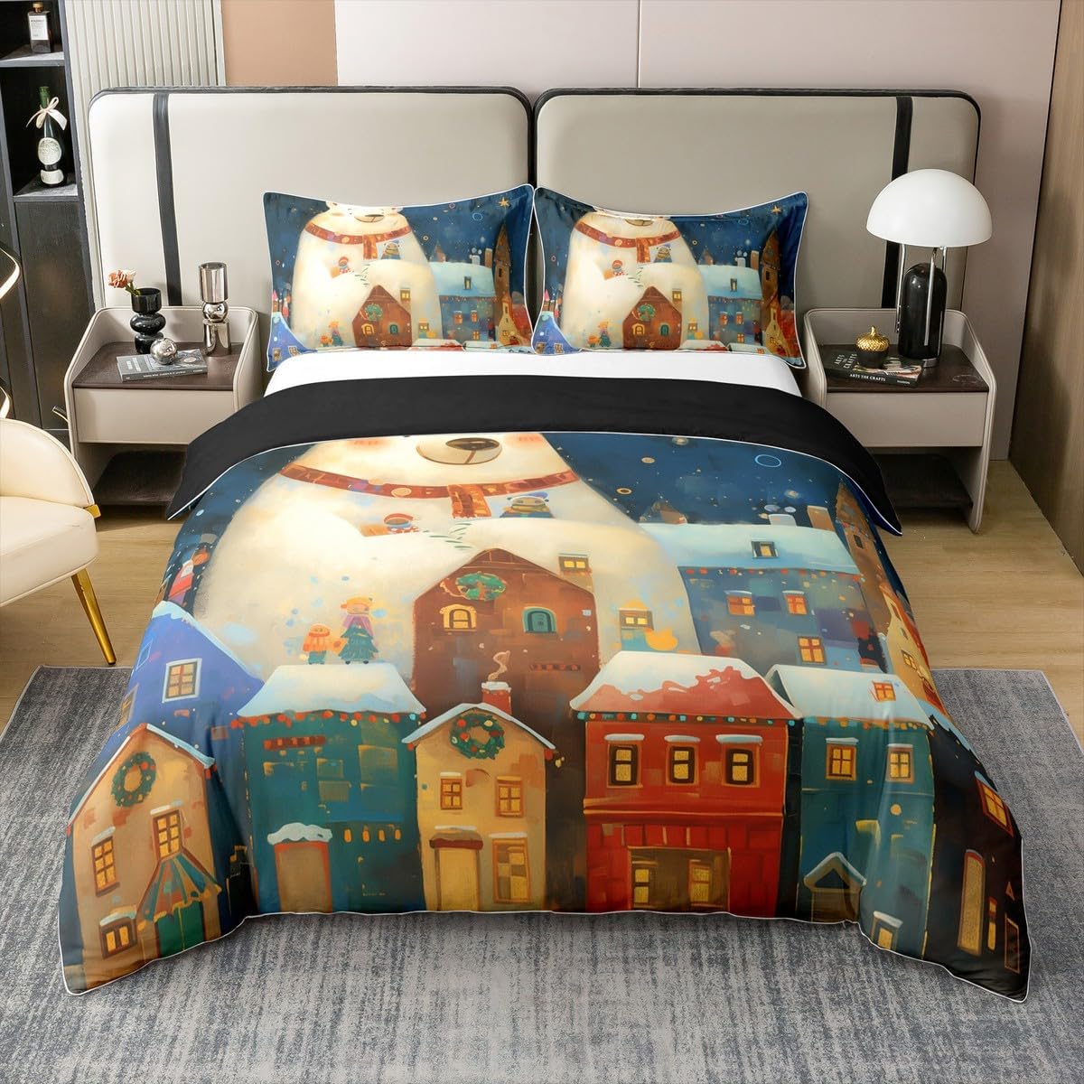 

Children Kids Carton Penguin Soft Duvet Cover King-Sized Dimensionsd Dimensions Lovely Wild Animal Winter Christmas Decoration Beding Set Bedrom 100*200cm Single