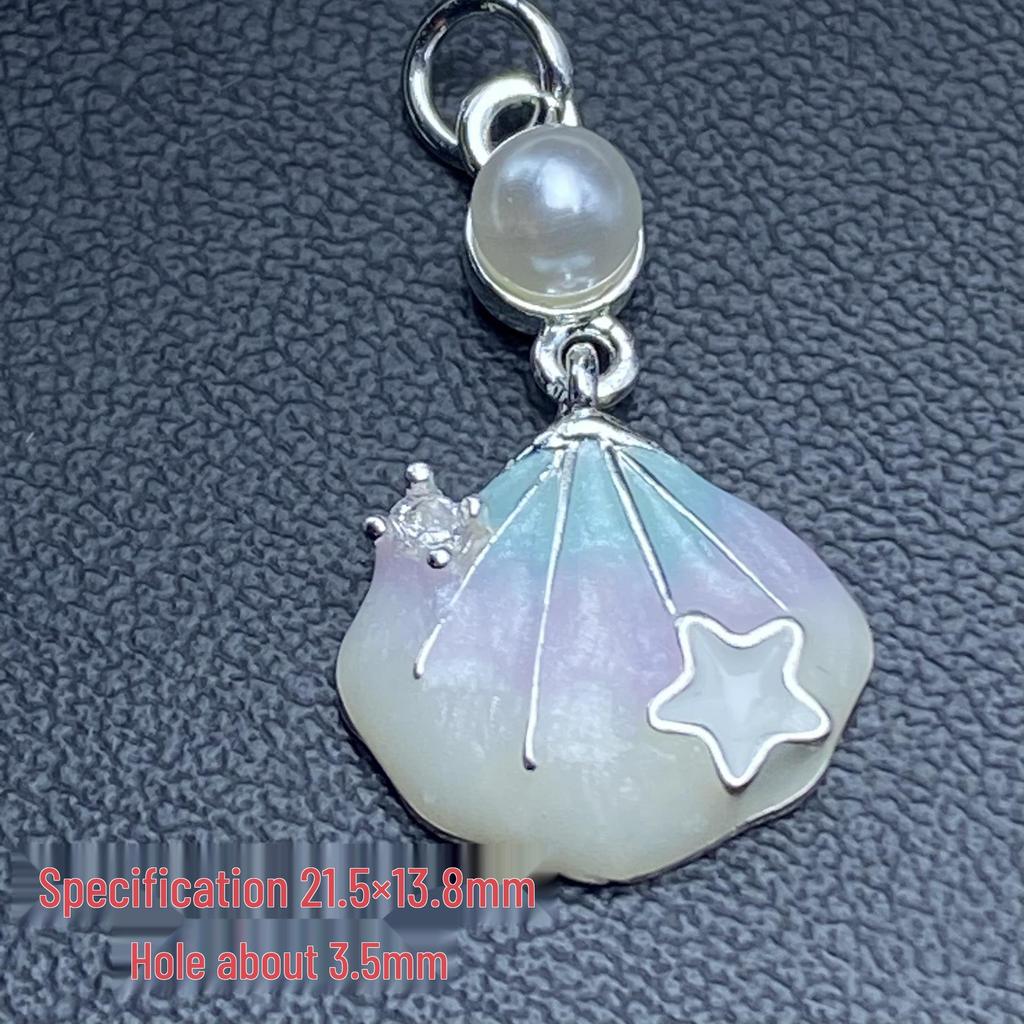 Handcrafted Ocean Blue Starfish Shell Earrings with Crystal Beading