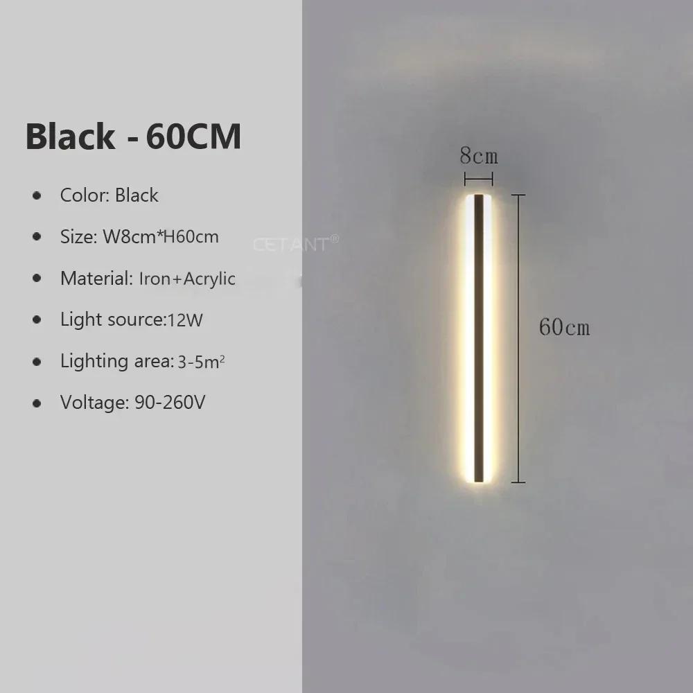 

Водонепроницаемый уличный светодиодный настенный светильник с длинной полосой 100/120 см, садовый проход, вилла, фон, декоративное освещение, светильники Warm White