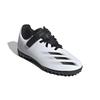 Adidas X Ghosted .4 H&L TF Comfortable Lace-Up Fashionable Versatile Breathable Low-Top Soccer Shoes Kids Soccer Shoes White Black Gray FW9573