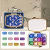 12 Color Dynasty Series Pearlescent Mini Watercolor Pigment Portable Set High Value Art Painting Graffiti Solid Water Color