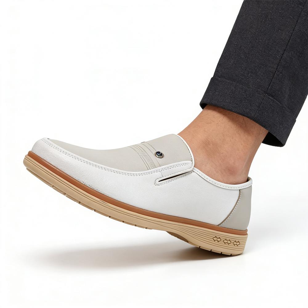 

Мужские повседневные кожаные лоферы, обувь без шнуровки, мокасины для бизнеса, работы, вождения, удобная офисная обувь 39 бежевый