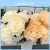 Oversized Silk Peony Flowers With Artificial Blooms For Decorations Wedding